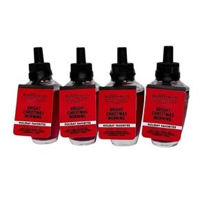 Bath Body Works Wallflower Bright Christmas Morning Refill 4 Pack Holiday